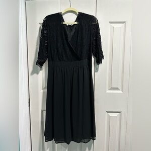 Elegant Black Lace Dress